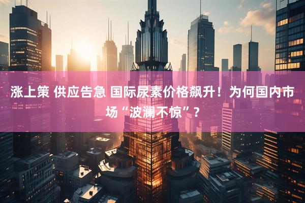 涨上策 供应告急 国际尿素价格飙升！为何国内市场“波澜不惊”？